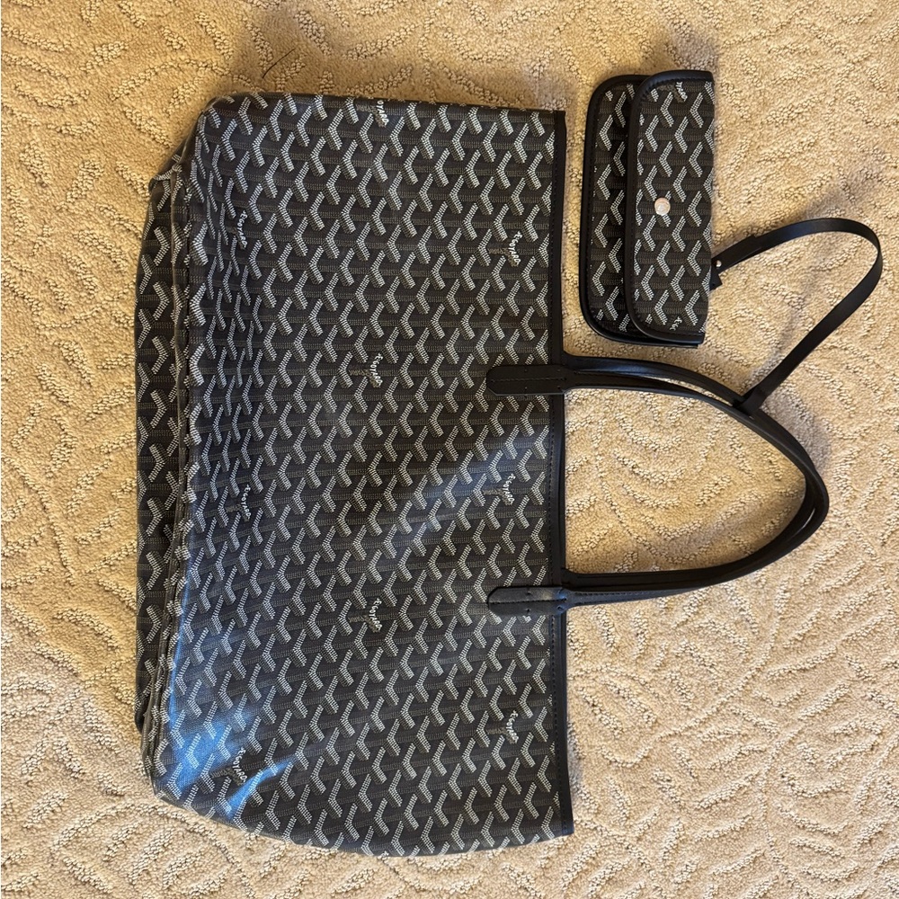 Goyard Monogram Tote Bag + Matching Wallet - read description